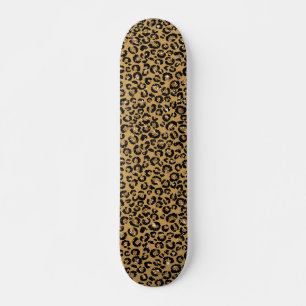 Leopard Flecken Gold Fell Jaguar Muster Skateboard