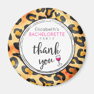 Leopard-Flecken-Muster-Junggesellinnen-Abschiedspa Magnet