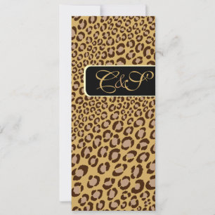 Leopard-Flecken + Perlwirbel/vintage Einladung