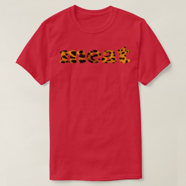 Leopard-Fleischteweatshirt T-Shirt (Design vorne)