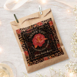 Leopard Floral Brautparty Vielen Dank Geschenktütchen