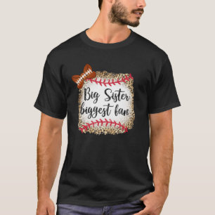 Leopard Football Big Sister Größter Fan Game Day T T-Shirt