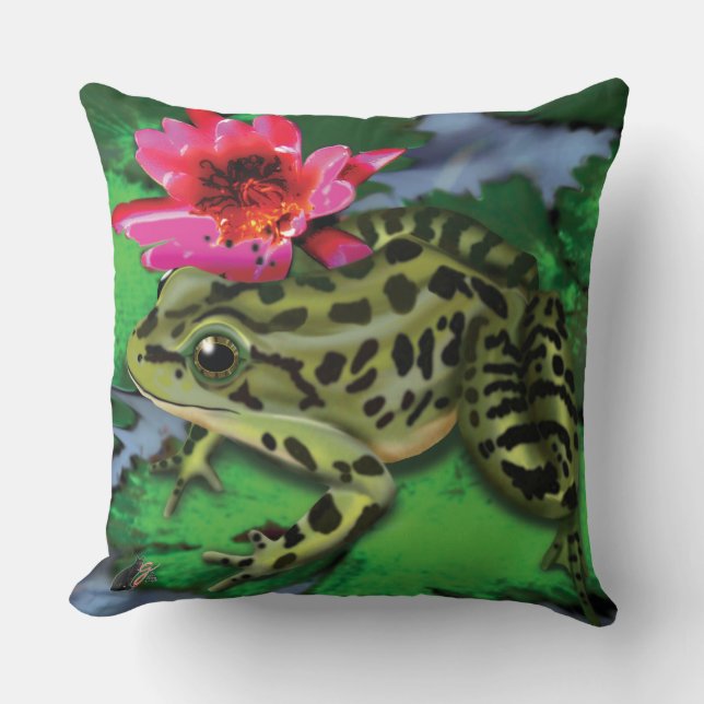 Leopard Frog Throw Kissen (Vorderseite)