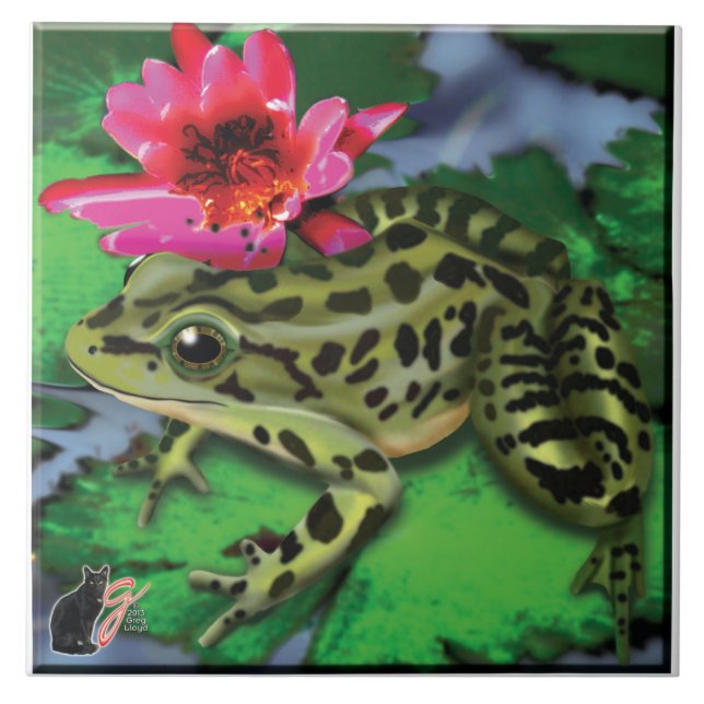 Leopard Frog Tile Fliese (Vorderseite)