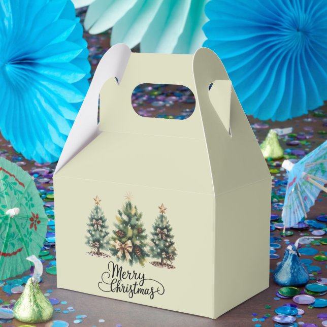 Leopard Frohe Weihnachten Baum Kokette Schleife Xm Geschenkschachtel (Party)