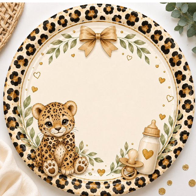Leopard für Baby Shower Pappteller (Von Creator hochgeladen)