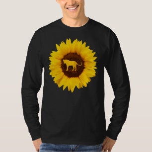 Leopard für Frauen Männer Panther Animal Sunflower T-Shirt