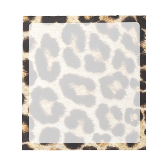 Leopard Fur Look Notizblock (Vorderseite)