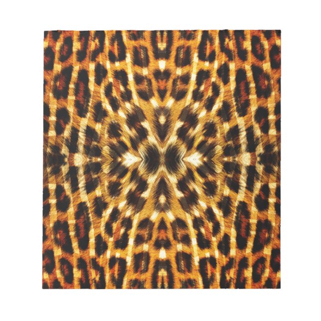 Leopard Fur Muster Notizblock (Vorderseite)