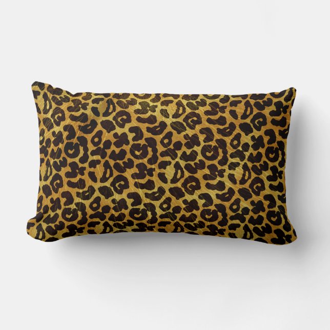 Leopard Fur Print Animal Muster Lendenkissen (Vorderseite)