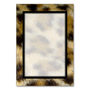 Leopard Fur Print Blank Tischnummer