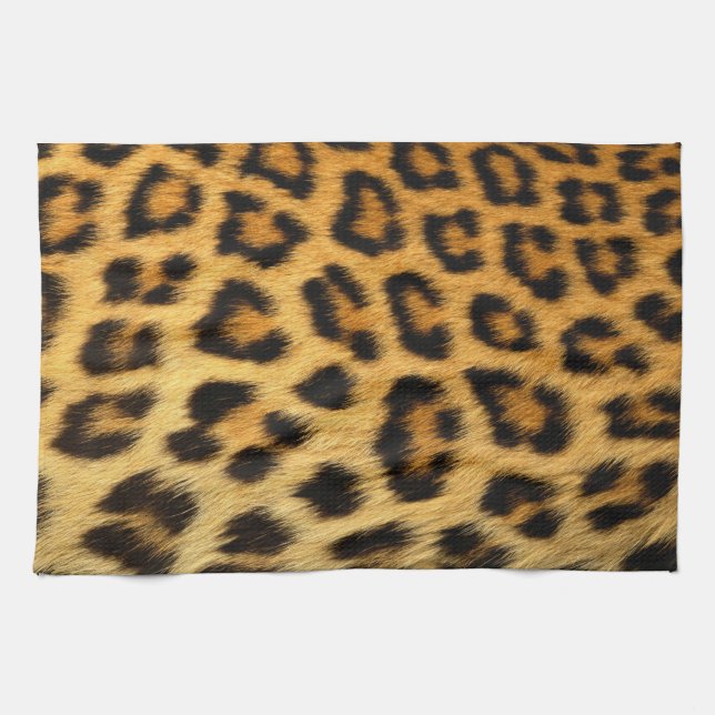Leopard Fur Print Handtuch (Horizontal)