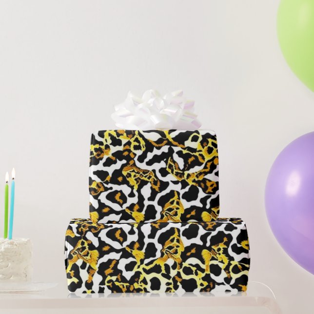 Leopard Fur Print Muster Geburtstag Geschenkpapier (Partygeschenke)