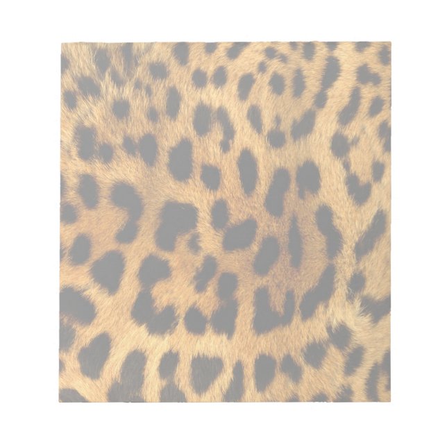 Leopard Fur Print Notizblock (Vorderseite)