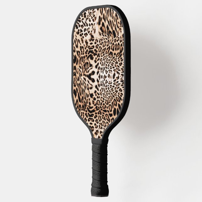 Leopard Fur Print Pickleball Schläger (Links)