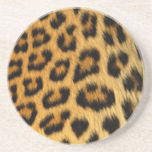 Leopard Fur Print Sandstein Untersetzer