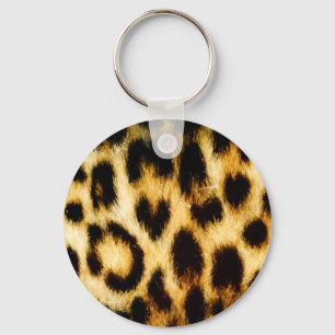 Leopard Fur Schlüsselanhänger