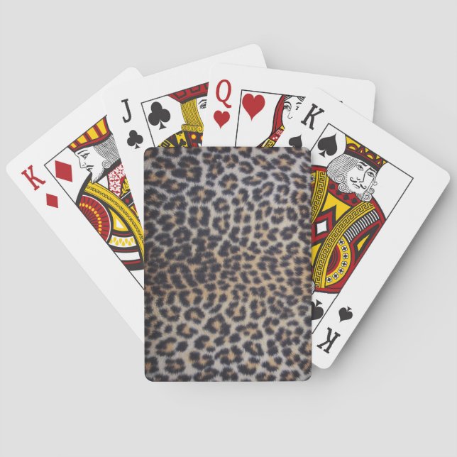 Leopard Fur Spielkarten (Rückseite)