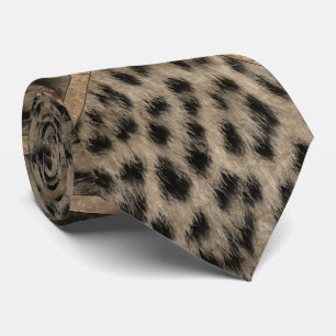 Leopard Fur Textur Geometrisches Muster Krawatte