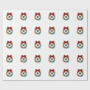 Leopard Fußball Bow Vintage Gravur Shirt Design_ Geschenkpapier
