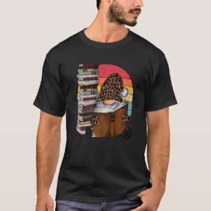 Leopard-Garten-Gnom liest Bücher Sonnenuntergang-G T-Shirt