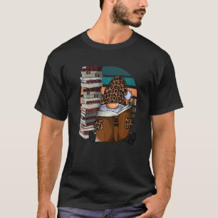 Leopard-Garten-Zwerg liest Bücher Sonnenuntergang T-Shirt