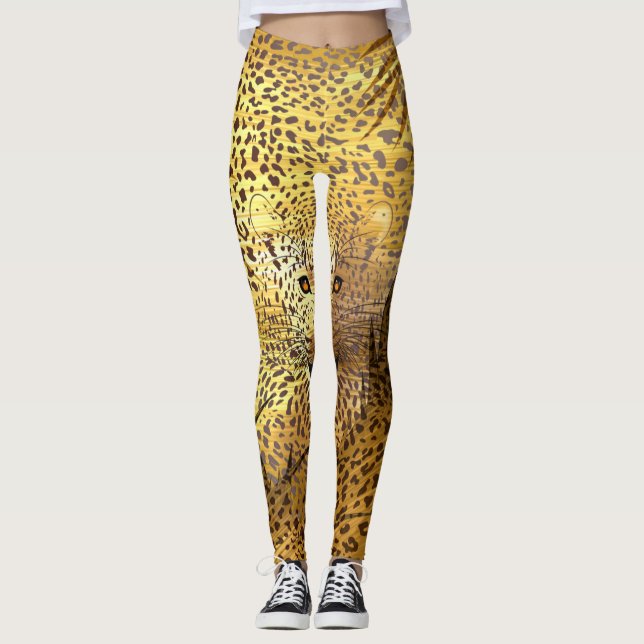 Leopard-Gebiet 1 Leggings (Vorderseite)