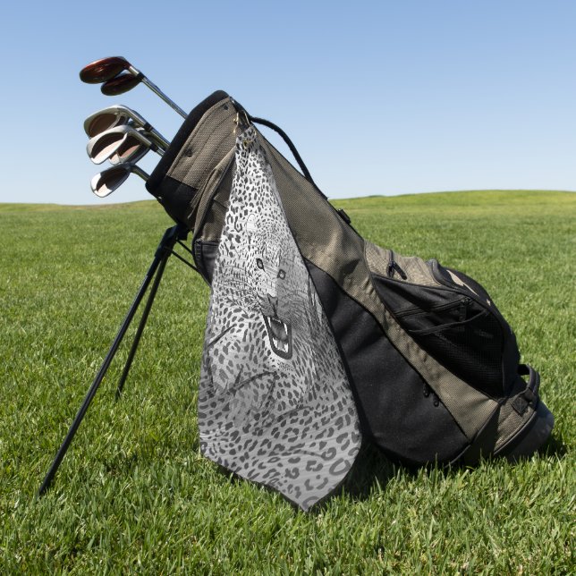 Leopard-Gebiet 2 Golfhandtuch (Gras)