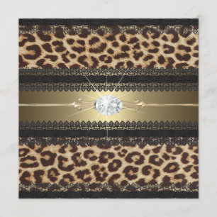 Leopard-Geburtstags-Party Einladung