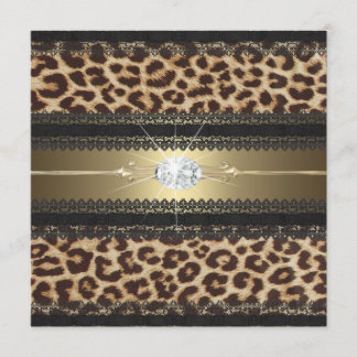 Leopard-Geburtstags-Party Einladung