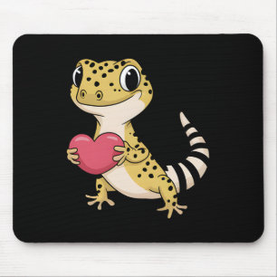 Leopard Gecko Animal Valentine Lovers Reptile Mousepad