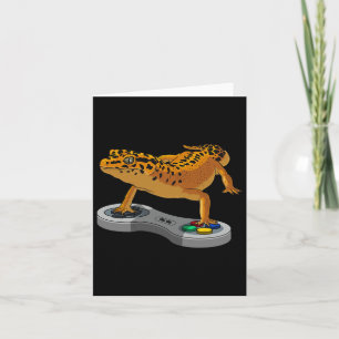 Leopard Gecko Bartagame Geschenk Kinder Coole Game Karte