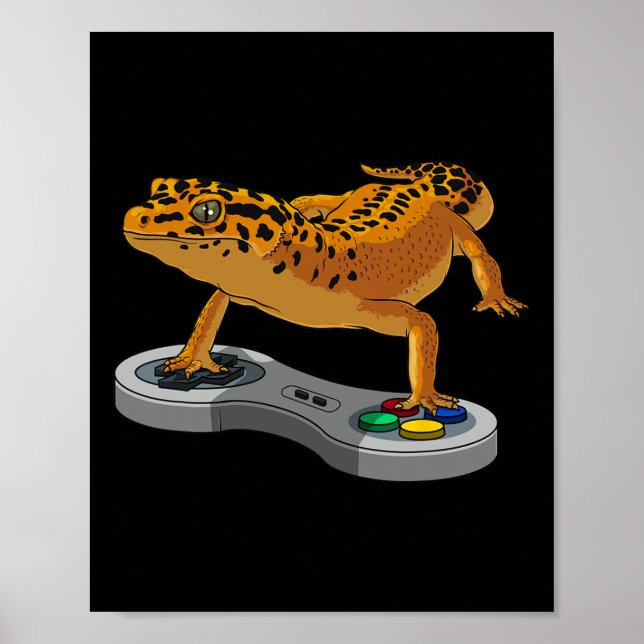 Leopard Gecko Barteter Drache gibt Kindern Coole G Poster (Vorne)