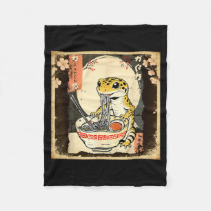 Leopard Gecko Echse Ramen Crested Gecko Japanisch  Fleecedecke