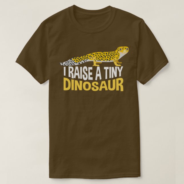 Leopard Gecko Little Dinosaur Pet Joke Lizard T-Shirt (Design vorne)