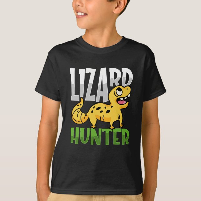 Leopard Gecko Lizard Hunter Reptiles T-Shirt (Vorderseite)