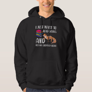 Leopard Gecko Mama Reptile Eigentümer Buch Nerd Bu Hoodie