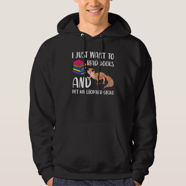 Leopard Gecko Mama Reptile Eigentümer Buch Nerd Bu Hoodie (Vorderseite)