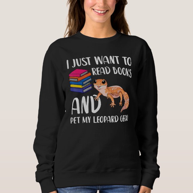 Leopard Gecko Mama Reptile Eigentümer Buch Nerd Bu Sweatshirt (Vorderseite)