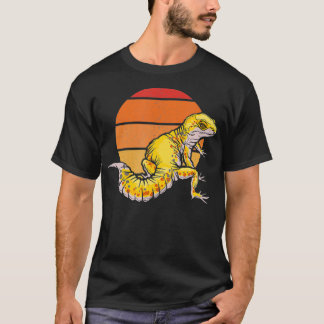 Leopard Gecko Retro Vintag Sunset Lizard Reptile T-Shirt