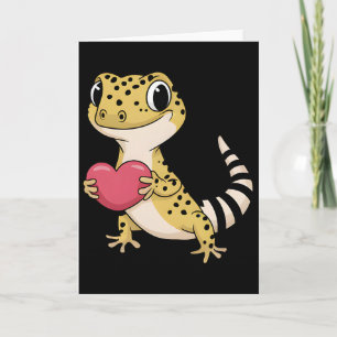 Leopard-Gecko-Tier Valentinsliebhaber Reptil  Karte