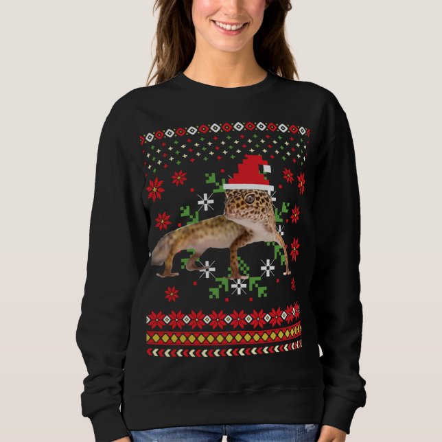 Leopard Gecko Ugly Christmas Sweater Sweatshirt (Vorderseite)