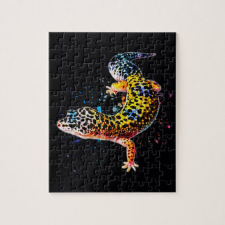 Leopard Gecko Wasserfarbe Reptile Jigsaw Puzzle