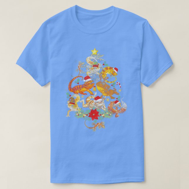 Leopard Gecko Weihnachtsbaumdekor T-Shirt (Design vorne)