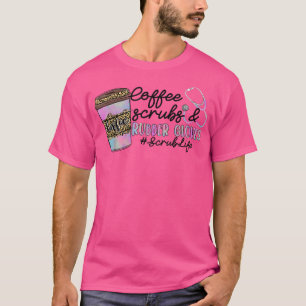 Leopard Gefärbte Krawatte Kaffeeskrubs Rubber Glov T-Shirt