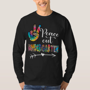 Leopard Gefärbte Krawatte Peace Out Kindergarten H T-Shirt