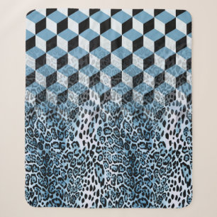 Leopard Geometric, Tierhautdesign. Sherpadecke