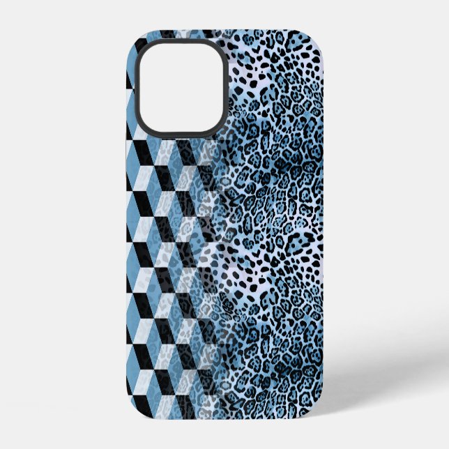 Leopard Geometrisch, Tierhautdesign. iPhone Hülle (Rückseite)