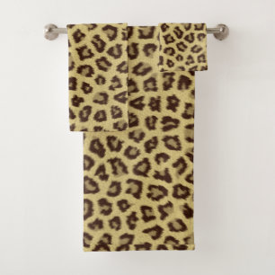 Leopard / Gepard Druck Badhandtuch Set