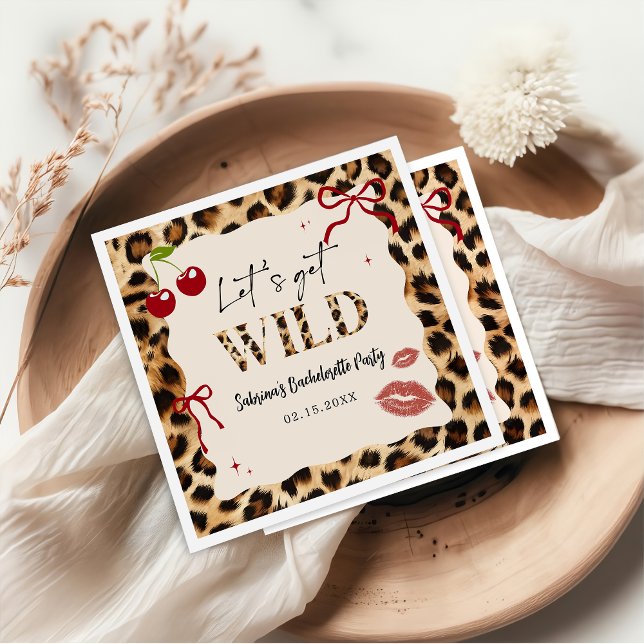 Leopard Gepard Junggesellinnen-Wochenendparty Serv Serviette (Von Creator hochgeladen)